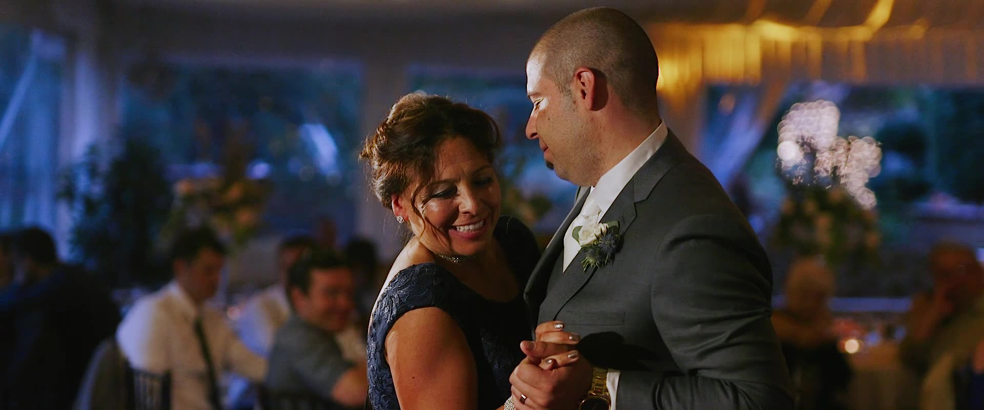 Alex and Bri during their first dance in the reception room at Los Willows