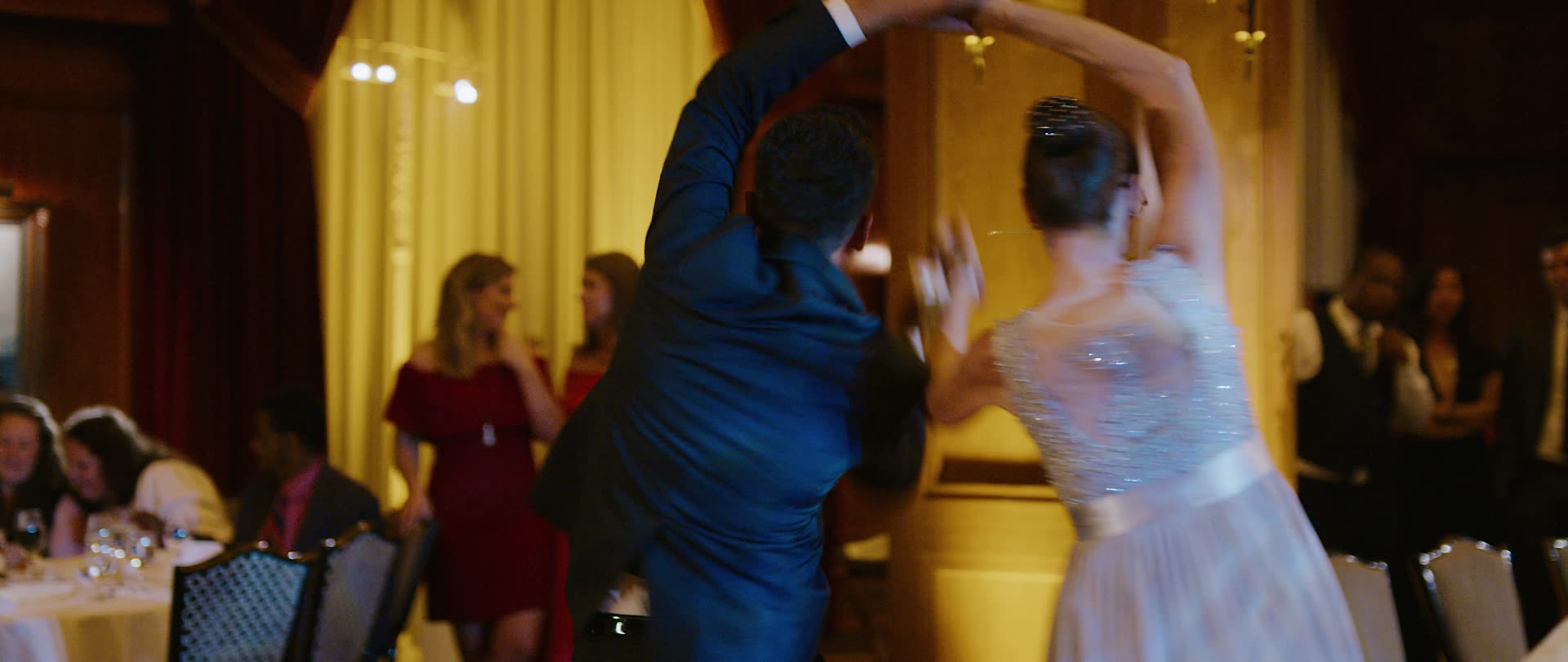 Dancing in the gilded ballroom at the Los Angeles Athletic Club