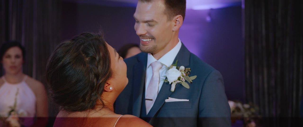 Eric and Esther's first dance in the Grand Ballroom at the Casino San Clemente