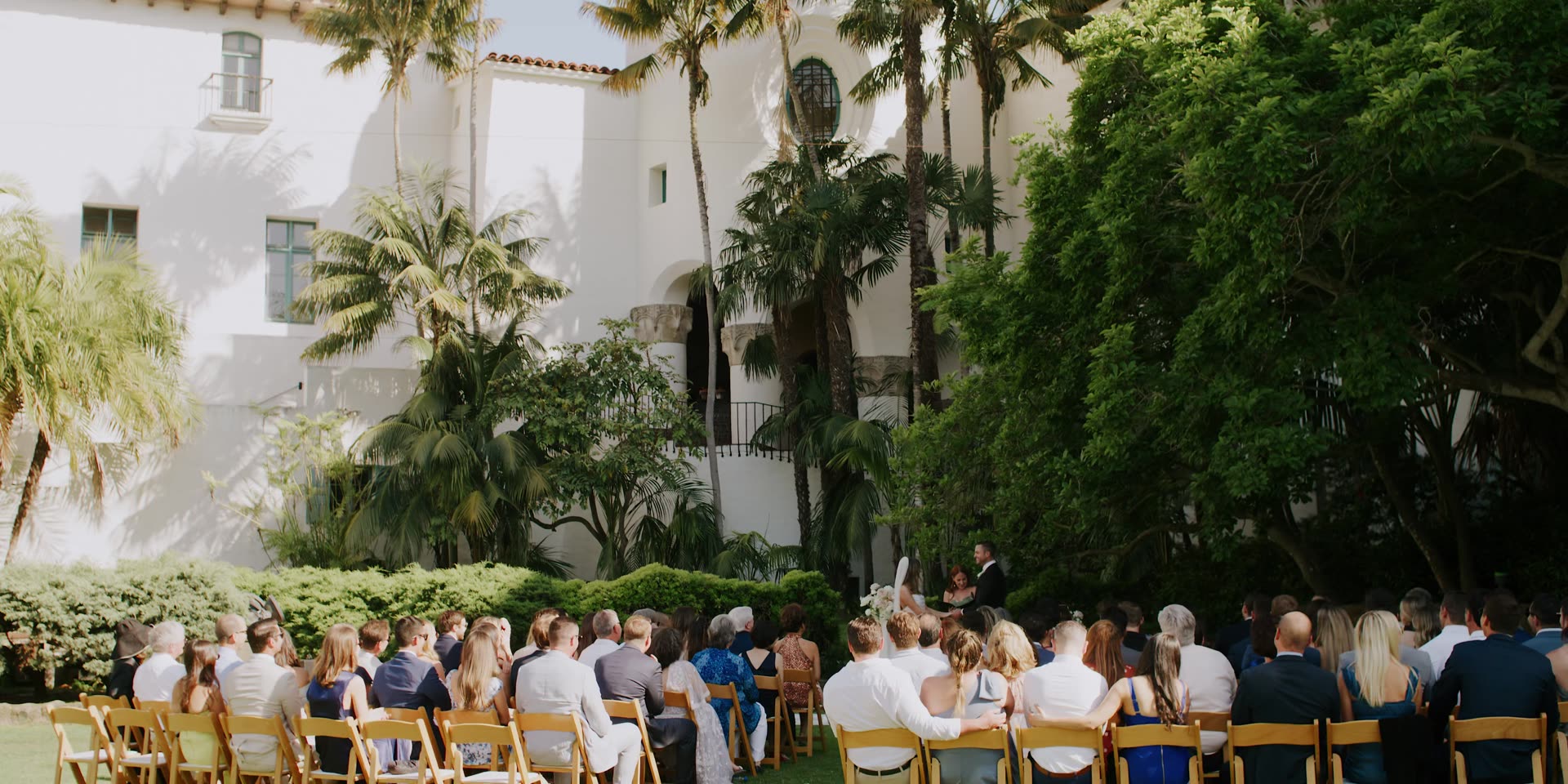 The ceremony on the Sunken Garden lawn below the Santa Barbara Courthouse
