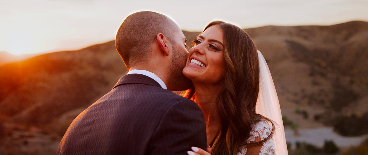Still from the wedding film chapter on Edmond and Lauren's screening page