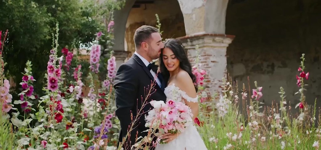 A still frame from Edmond & Lauren's wedding film