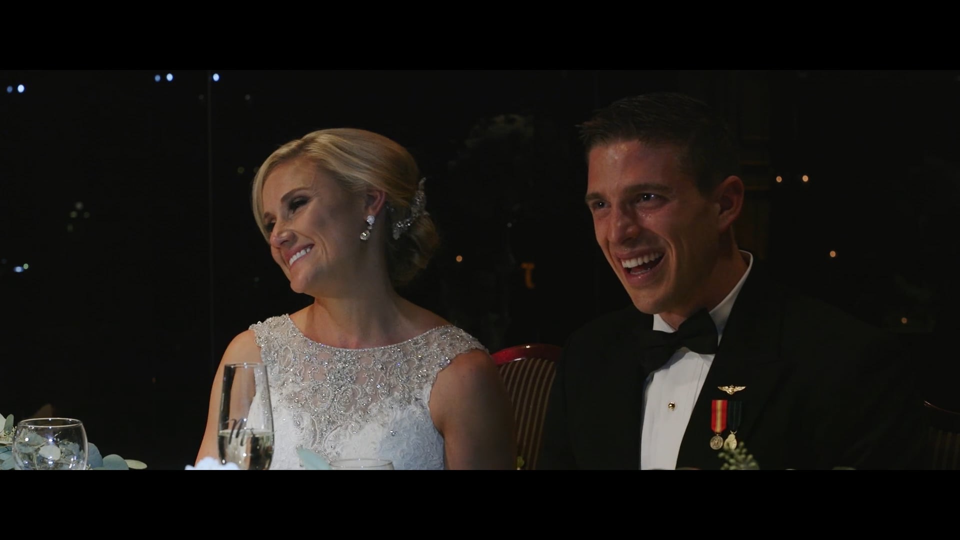A wedding film still from Mariners Church in Irvine