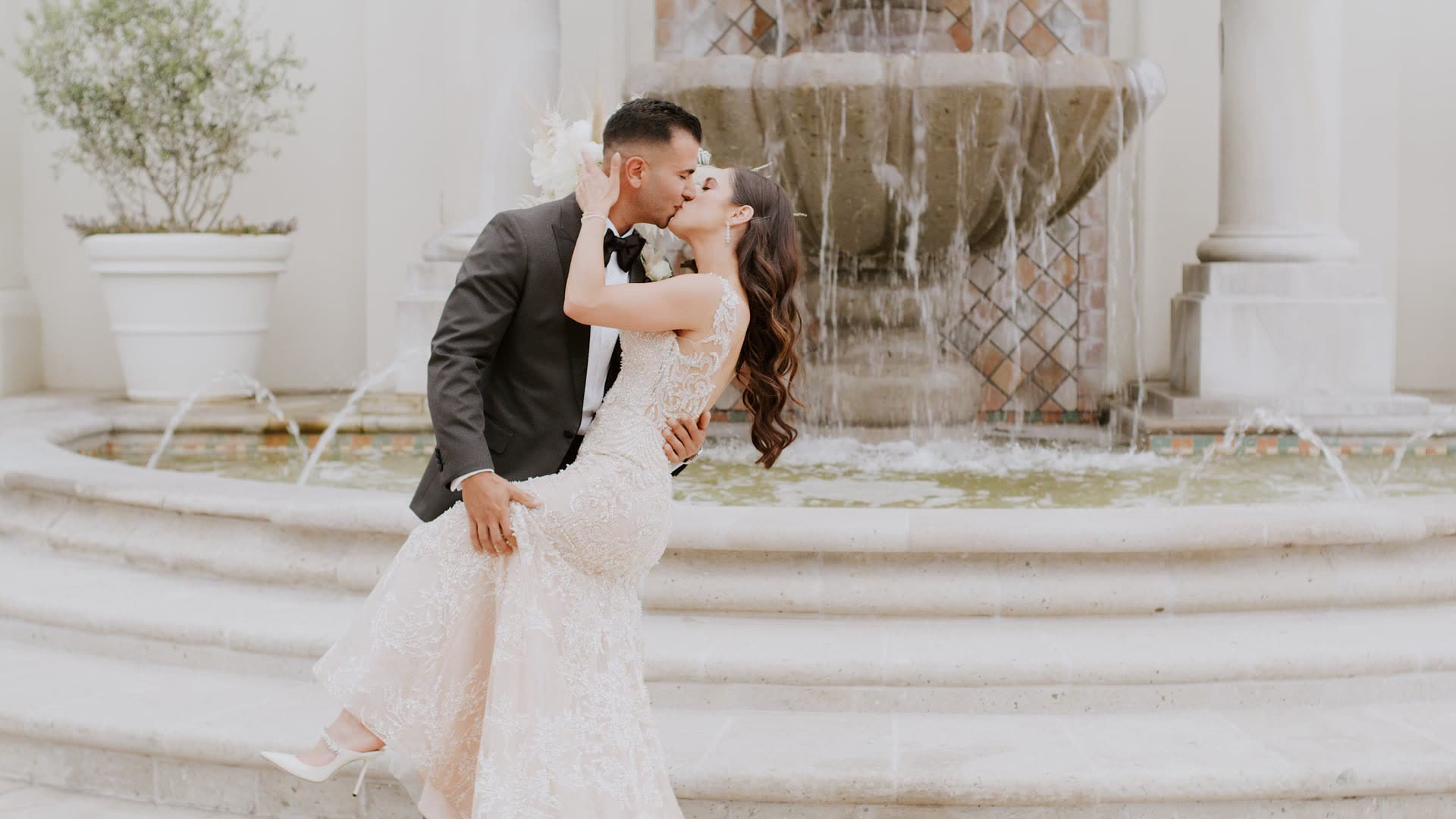 A wedding film still at Waldorf Astoria Monarch Beach Resort & Club, Dana Point