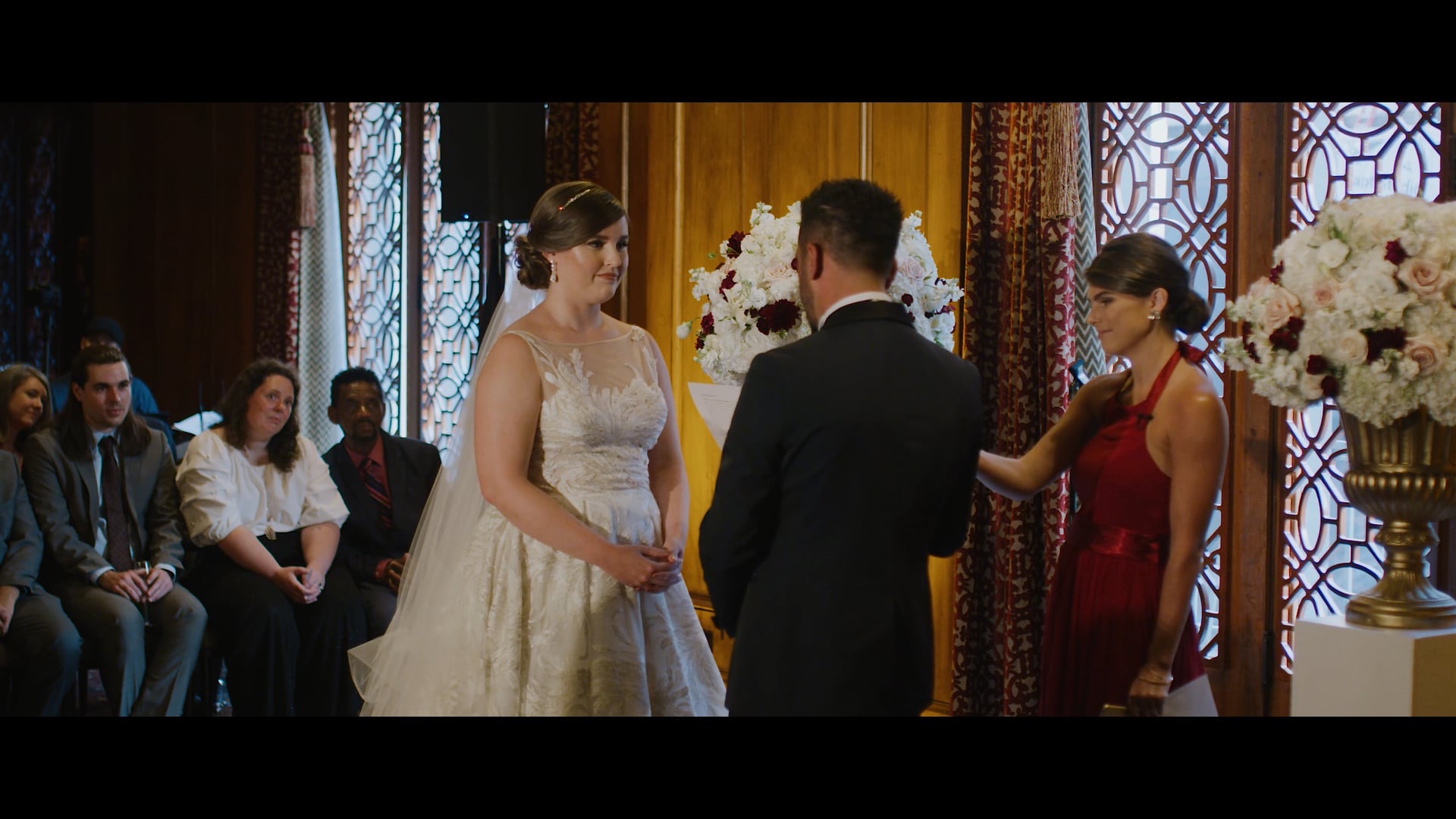 Bulent and Jessica's wedding ceremony inside the historic Los Angeles Athletic Club