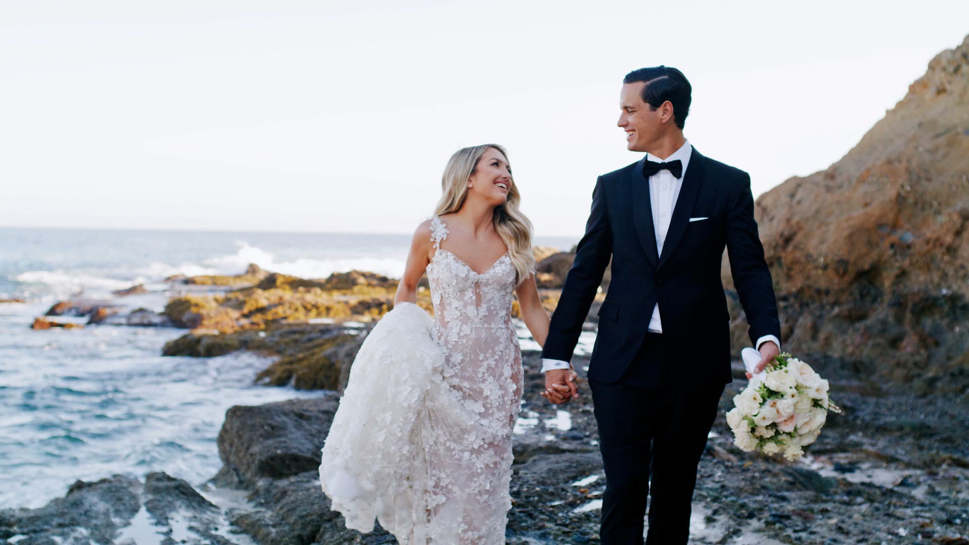 A wedding film still at Montage Laguna Beach, Laguna Beach