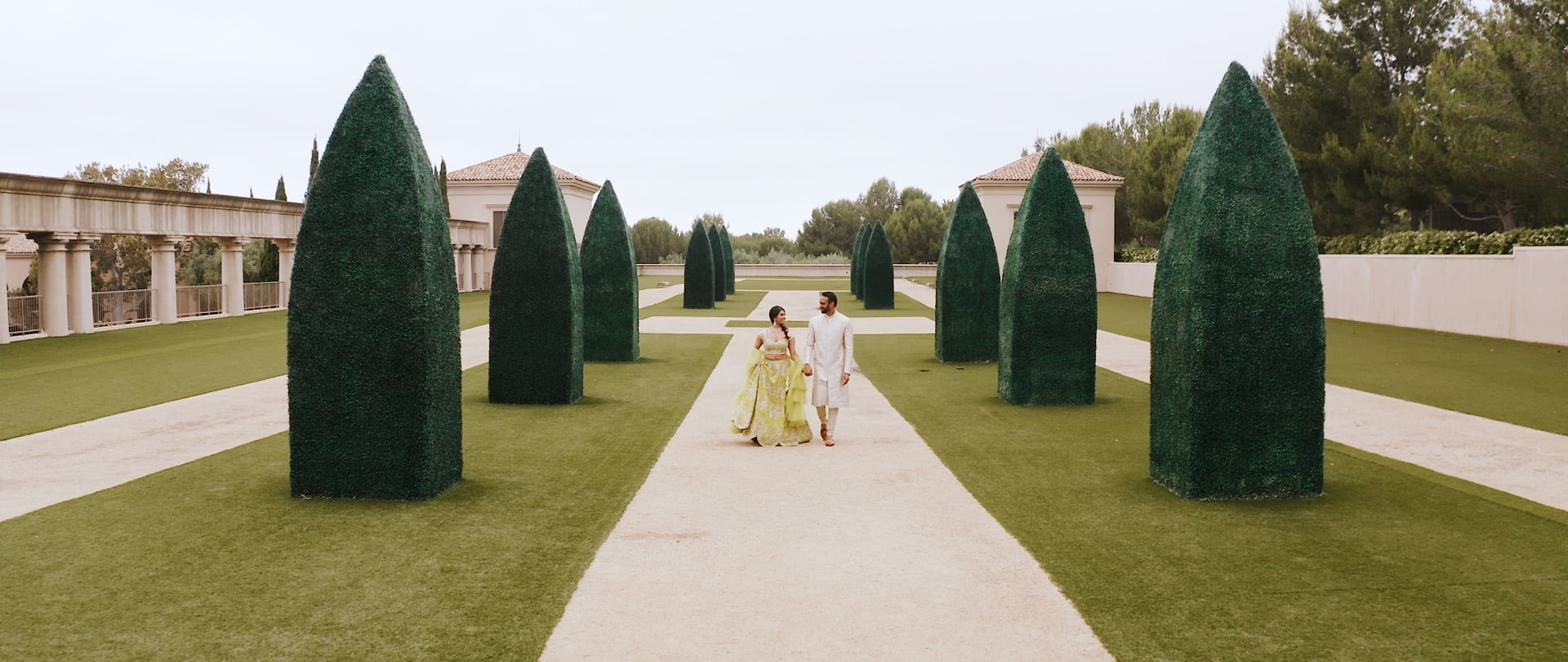 A wedding film still at The Resort at Pelican Hill, Newport Coast