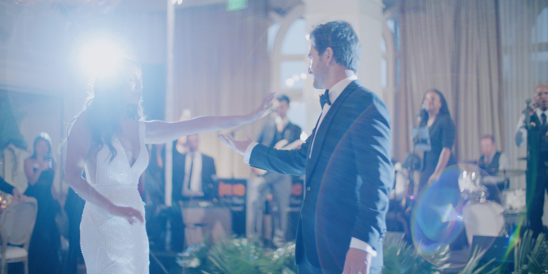 Jeremy and Lauren's first dance in the ballroom at Hotel Casa Del Mar