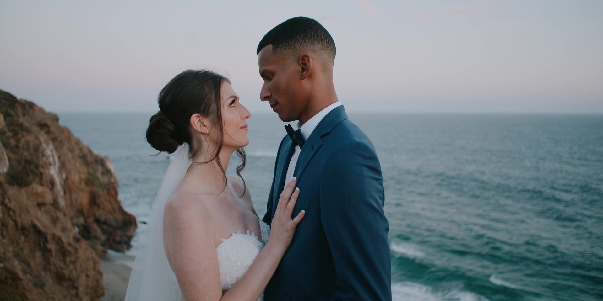 Lucas and Lindsey together on the cliff above the cove.