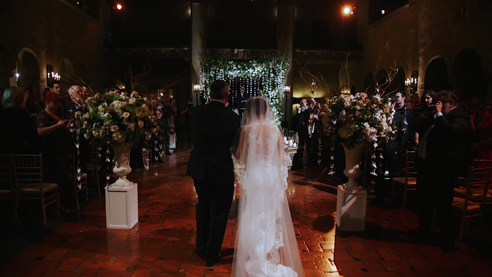 A still from Jordon & Annie's wedding film at The Hollywood Roosevelt