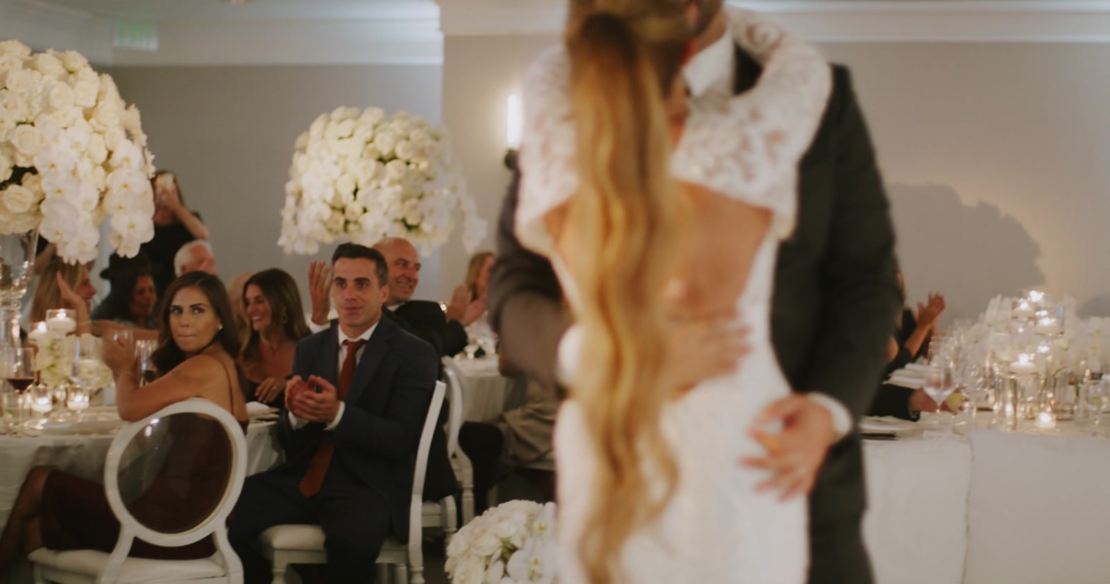 A still from Nella & Rosario's wedding film at The London West Hollywood